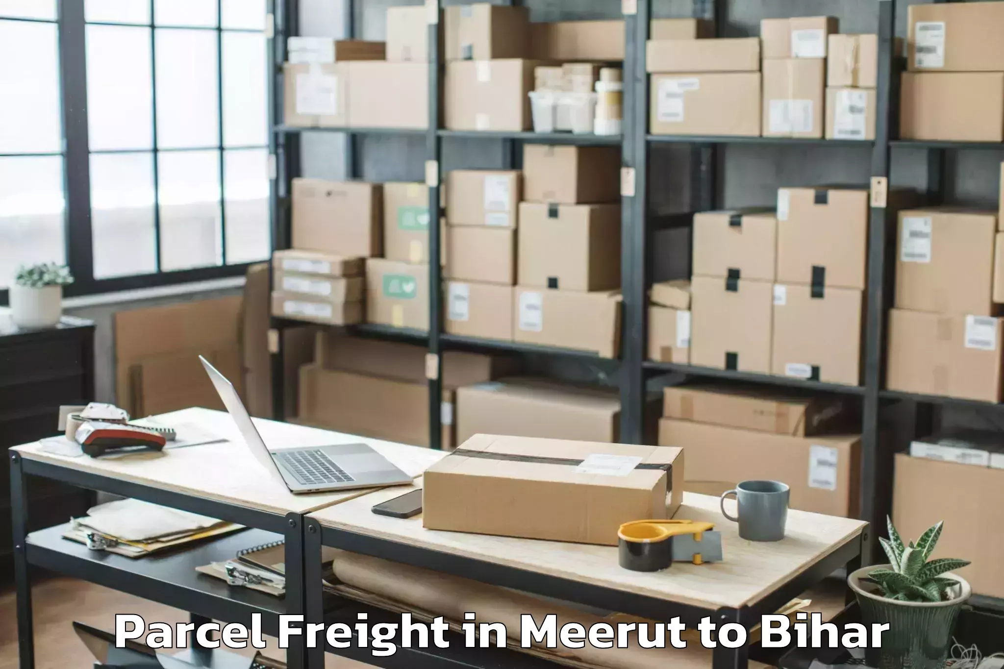 Reliable Meerut to Sikta Parcel Freight